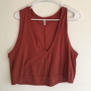 Free People V neck Crop Top
